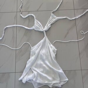 White Cut Out Dress
